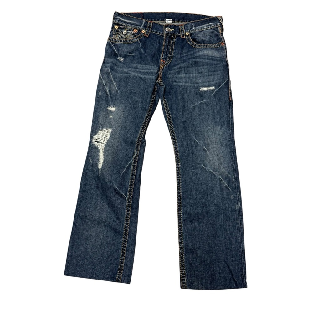 True Religion mens size 34 distressed Y2K jeans
